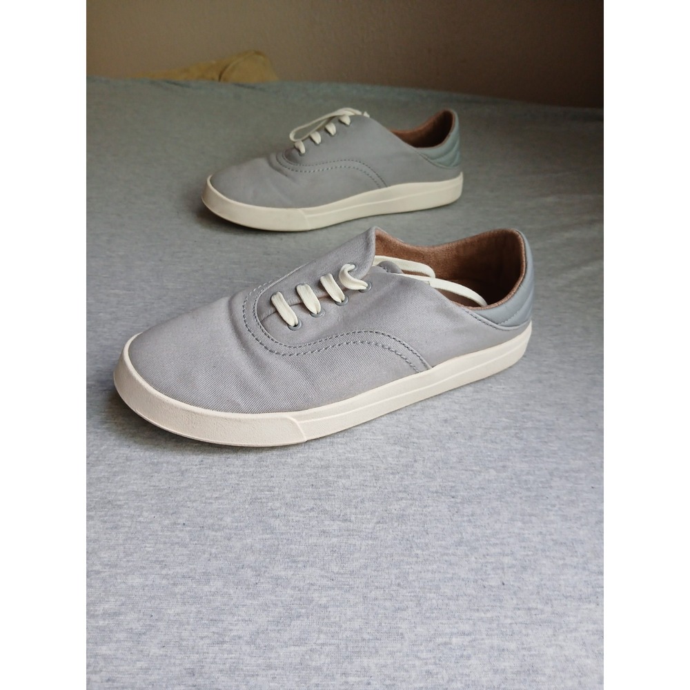 Olukai Shoes Womens 7 Kohu Sneakers Lace Up Comfort Grey Everyday Preppy